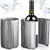 2x Flaschenkühler Kühlmanschette mit Klettverschluss Bier Wein Sekt...