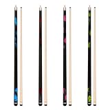 GARSEN 4 Stück Billard-Queue-Stick, 147,3 cm, 510 g, 538,6 g, 595,3 g,...