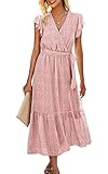 ASOMI Kleid Damen Sommer Boho: Blumen Herbst Wickelkleid Frühling Mode...