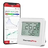 ThermoPro TP357 80m Bluetooth Hygrometer Innen Raumthermometer Digital mit...