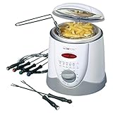 Clatronic® 2in1 Fondue-Fritteuse inkl. 6 Fonduegabeln | Fondue für...