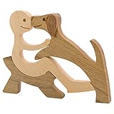 Enkrio Hundefiguren aus Holz, handgeschnitzt, für Hunde, menschliche...
