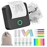 HUIJUTCHEN Mini Drucker, Wireless Bluetooth Fotodrucker Tragbarer...