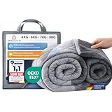 hERZtal Gewichtsdecke [5kg-8kg] – 200x135 cm Therapie-Decke mit...