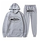 Udbeksid Jogginganzug für Herren | Lose Hoodies Tracksuit und Jogginghosen...