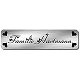 Edelstahl Klingelschild Briefkastenschild Namensschild mit individueller...