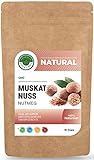 Natural Welt Muskatnuss ganz und getrocknet 16 Stück, premium qualität...