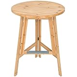 tectake® Klapptisch Holz, Stehtisch klappbar, Tisch rund, klappbarer...