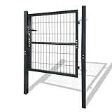 LZQ Gartentor Gartentür Anthrazit Robust Langlebig Zauntür Tor...