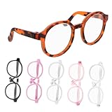 LIOOBO 6 Stück Mini Brillen für Puppen mit Runden Klaren Gläsern...