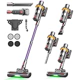 45000Pa Akku Staubsauger, 550W/70Min Ultraleiser Staubsauger Kabellos mit...