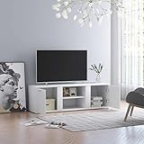 BOWEKAM Entertainment Centers & TV Stands-TV Cabinet White 120x34x37cm...