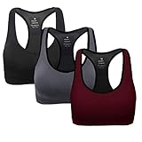 ANGOOL Damen Komfort Klassische Racerback Sport BH Top Fuer Yoga...