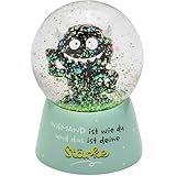 H:PPY Life Traumkugel Monster mit Spruch Stärke | Schneekugel zum...