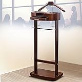 Freistehender Kleiderständer aus Holz mit Schubladen zur faltenfreien...