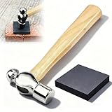 Mini Hammer und Gummibankblock, 6 Zoll Schmuckherstellung Kugelhammer Ball...