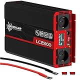 LOADCHAMP Wechselrichter 2500W / 5000W Reiner Sinus Spannungswandler 12v...