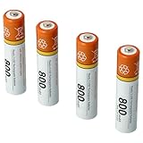 vhbw 4X AAA Micro Akku kompatibel mit Audioline BigTel 200, 202, 280,...