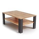 Vicco Couchtisch, Couchtisch mit der Ablage, Anthrazit/Sandeiche, 100 x 60...