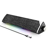 SOULION R60 PC Lautsprecher USB, LED USB Bluetooth Soundbar für Computer,...