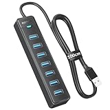 iDsonix 7-Port USB 3.0 Hub - USB Verteiler Multiport Adapter mit 1M Kable,...