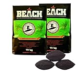 BlackSellig Beach Premium Kokos Grillbriketts – Cocos Holzkohle für...