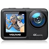 WOLFANG GA420 Action Cam 4K 60FPS Unterwasserkamera WiFi 10M Wasserdicht...