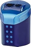 Faber-Castell Doppellochspitzer Box RollOn Dots – in Blau ODER schwarz...