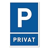 Privatparkplatz Schild (30x20 cm Kunststoff) - Parken Verboten Privat -...