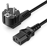 deleyCON 5m Kaltgerätekabel Netzkabel Stromkabel Schutzkontakt Stecker Typ...