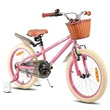 HILAND 18 Zoll Kinderfahrrad für Mädchen Jungen 5 6 7 8 Jahre mit...