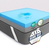 MKS 2-in-1 Gel Topper – Gelschaum Topper 180x200cm mit H3 & H4,...