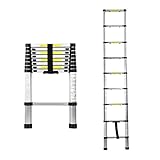 2.6M Teleskopleiter, Aluminium Ausziehleiter Hohe Mehrzweckleiter,...