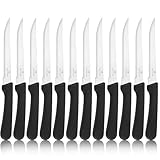 targzier Steakmesser Set,12 Stück Gezacktes Steakbesteck,Edelstahl Steak...