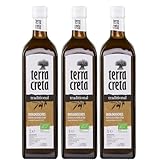 Terra Creta BIO Olivenöl 3x 1,0l | Extra natives Bio-Olivenöl aus...