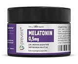 Iprevent - Melatonin 0,5 mg - 180 Kapseln - Laktose und gluten frei - 0,5mg...