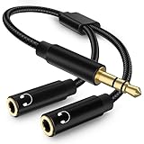 Cuteluding Audio Splitter Aux Splitter Kabel Kopfhörer Doppelstecker,3,5mm...