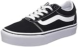 Vans Ward Platform Damen Sneaker, Canvas Black White, 38.5 EU