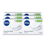 NIVEA Creme Soft Pflegeseife (6 x 100g), pflegende und...