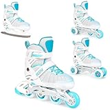 BESTIF Inliner für Kinder und Erwachsene Inline Skates 4in1 Rollschuhe...