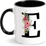 Personalisierte Tasse Buchstabe Kaffeetasse - Alphabet Keramiktasse - Tasse...