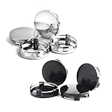 8 Stück Automodifikation Radnabenkappen, 2 Farben Nabendeckel 60mm OD, ABS...