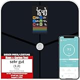 Fitleap Waage mit Körperfett- & Muskelanalyse bis 180kg, mit großen...