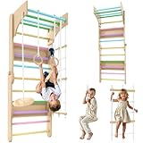 Sprossenwand Kinderzimmer Holz 7-in-1 Kletterwand – Indoor Klettergerüst...