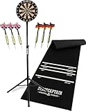 Stagecaptain DBS-1715C Bullseye Champion Dartscheibe Komplett Set - Profi...