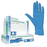 SF Nitrilhandschuhe M Blau – 100 Stück Einweghandschuhe,...