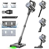Staubsauger mit Wischfunktion, 40000Pa Akku Staubsauger kabellos, Saug und...