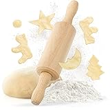 TIMELEOS Teigroller klein - Nudelholz - Kinder Kindernudelholz - Nudelholz...