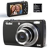 Rollei Powerflex Compact Digitalkamera 64MP 5K Fotoapparat mit Dual Lens 5X...