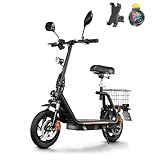 TWOFISH Elektroroller für Erwachsene, 12 Zoll E Scooter mit 48V 13Ah Akku,...